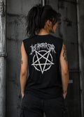 ORGANIC SLEEVELESS SHIRT - "Just Another Star" - backpiece - black