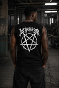 ORGANIC SLEEVELESS SHIRT - "Just Another Star" - backpiece - black