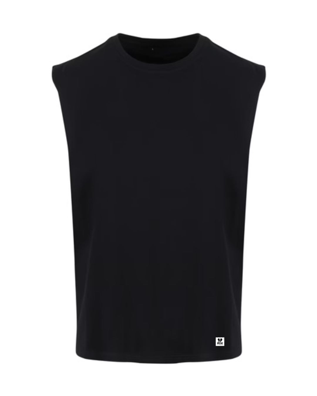 ORGANIC SLEEVELESS SHIRT - "Just Another Star" - backpiece - black
