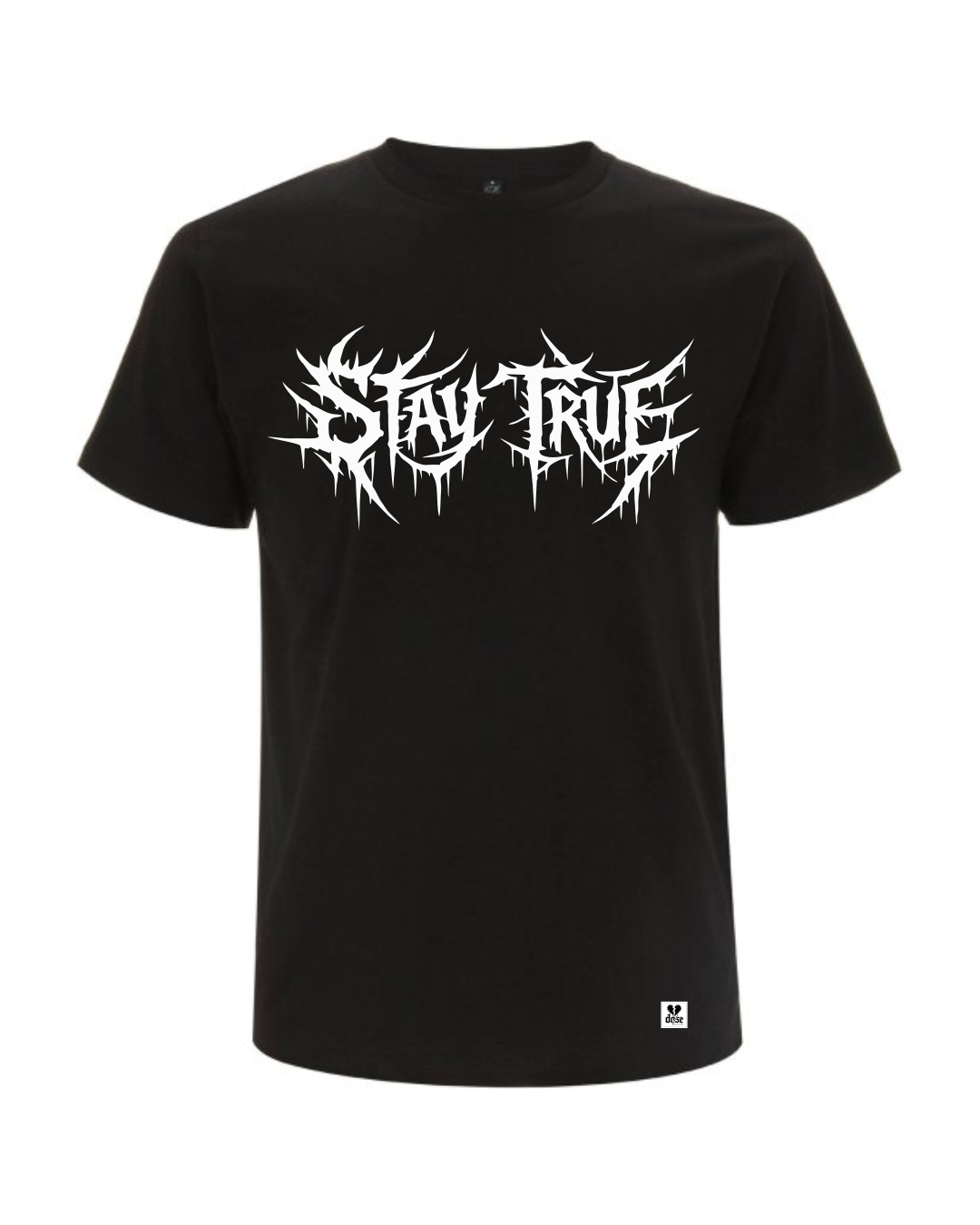 ORGANIC T-SHIRT - "Stay True" - front - black