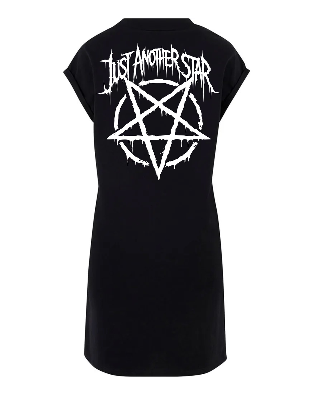 ORGANIC SHOULDER DRESS - "Just Another Star" - backpiece - black