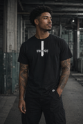 ORGANIC T-SHIRT - "No Bad Blood" - cross - black