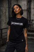 ORGANIC T-SHIRT - "Just Another Star" - front - black