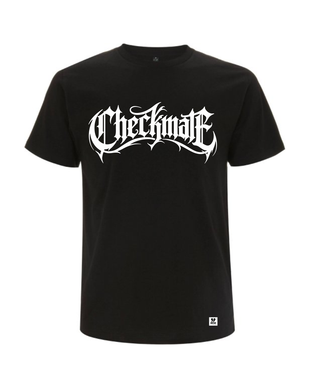 ORGANIC T-SHIRT - "Checkmate" - front - black