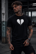 ORGANIC T-SHIRT - "Lightning Heart" - front - black