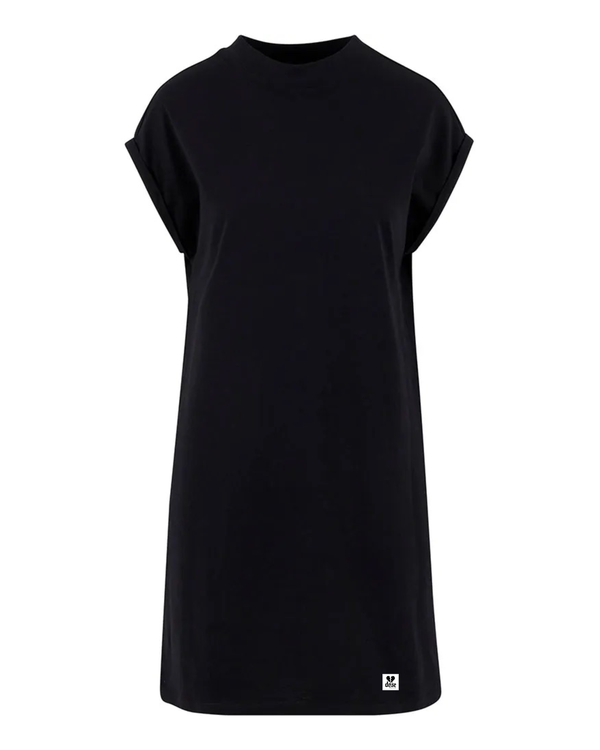 ORGANIC SHOULDER DRESS - "Just Another Star" - backpiece - black