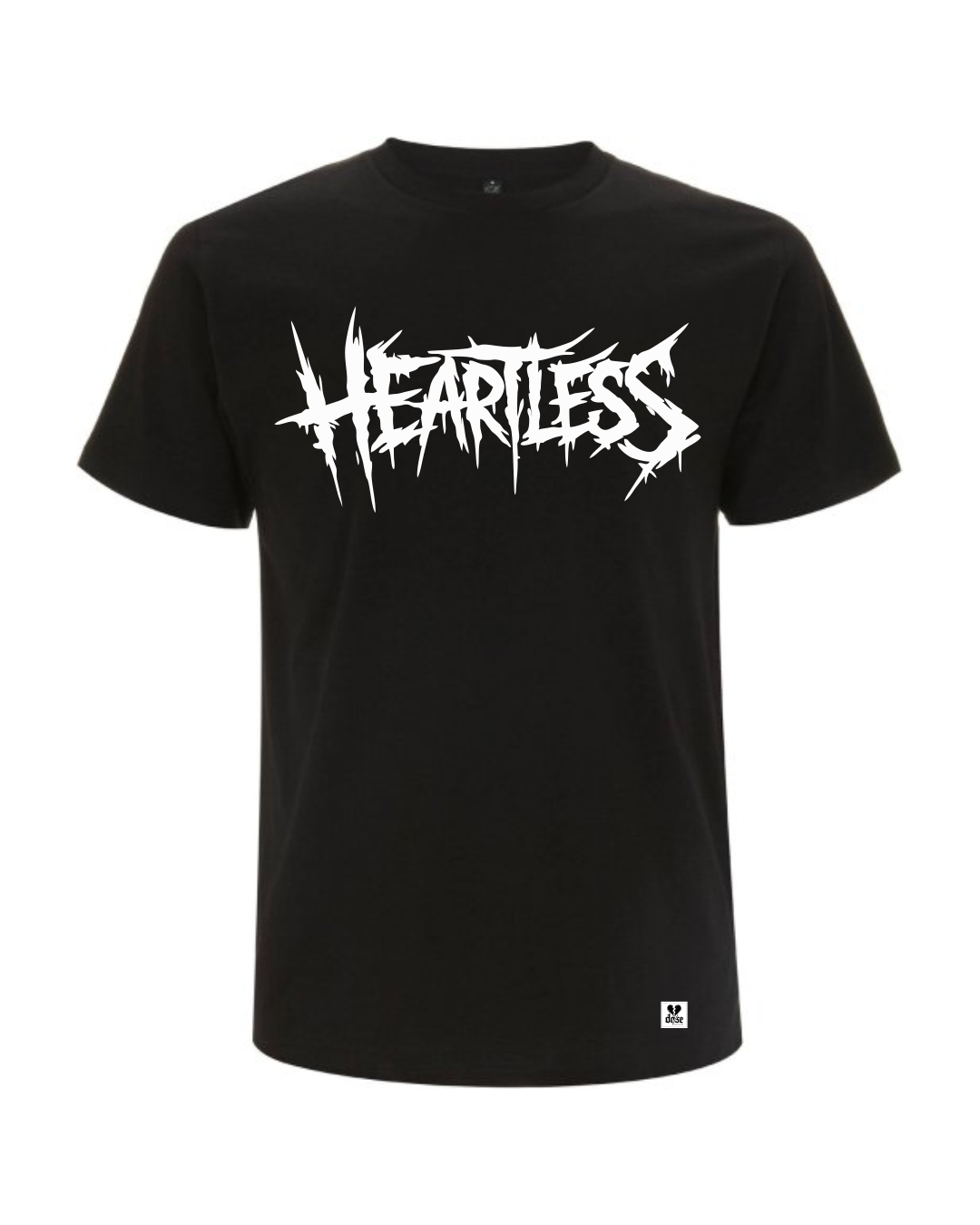 ORGANIC T-SHIRT - "Heartless" - front - black