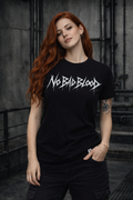 ORGANIC T-SHIRT - "No Bad Blood" - front - black