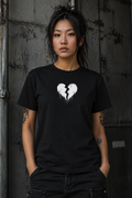 ORGANIC T-SHIRT - "Lightning Heart" - front - black