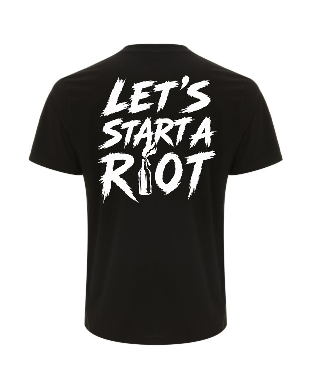 ORGANIC T-SHIRT - "R!OT" - backpiece - black