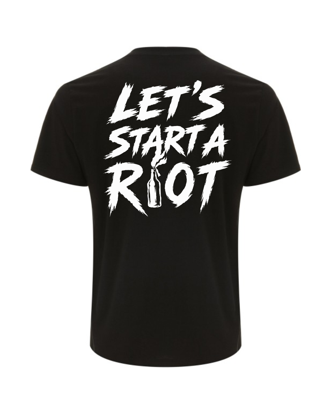 ORGANIC T-SHIRT - "R!OT" - backpiece - black