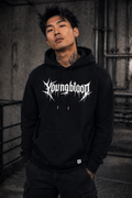 ORGANIC HOODIE - "Youngblood" - front - black