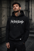ORGANIC HOODIE - "No Bad Blood" - front - black