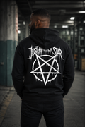 ORGANIC HOODIE - "Just Another Star" - backpiece - black