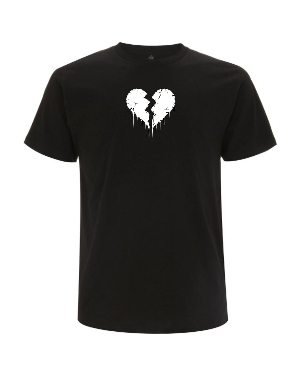 ORGANIC T-SHIRT - "Lightning Heart" - front - black