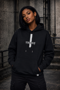 ORGANIC HOODIE - "No Bad Blood" - cross - black