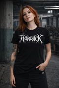 ORGANIC T-SHIRT - "Homesick" - front - black